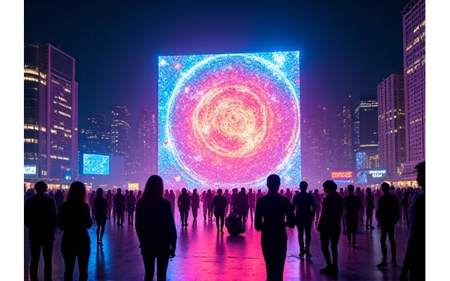 대형 상업용 디스플레이 프로젝트 맵핑